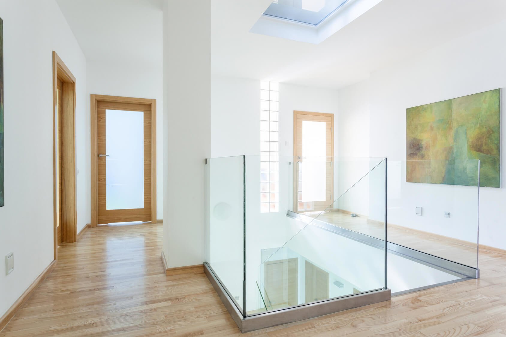 Glasbrüstung Indoor als Treppengeländer
