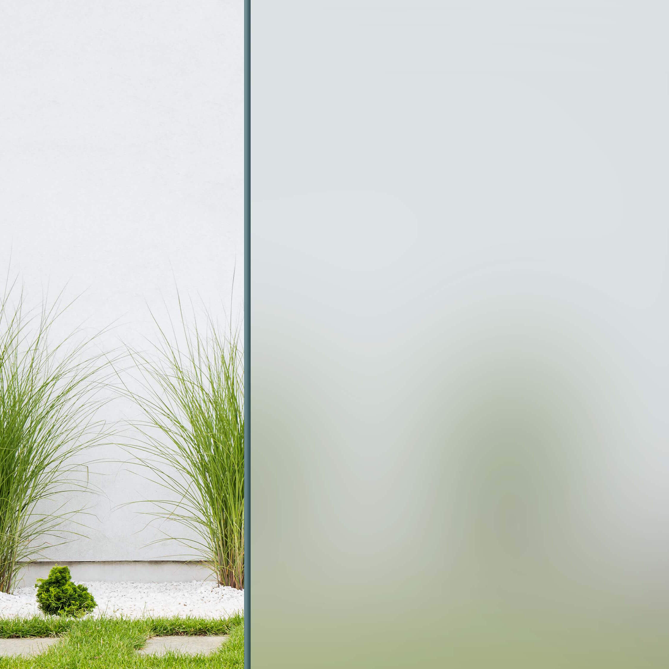 Individuelle Glasarten für Wind- und Sichtschutz satiniertes Weißglas
