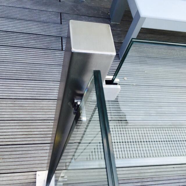 Glasverbindung über Eck Feng